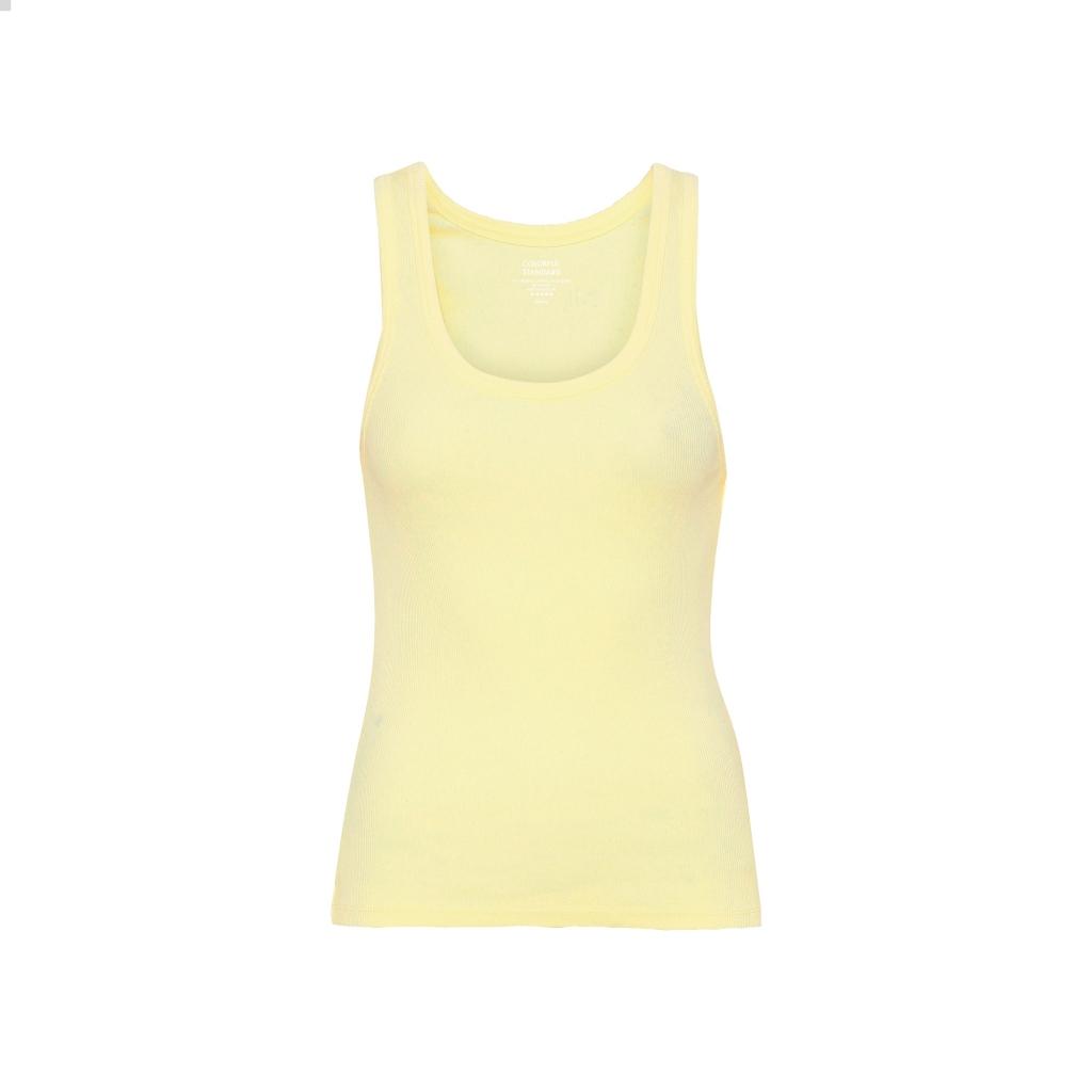 5602991039943 - Geripptes Tanktop Frau Organic soft yellow