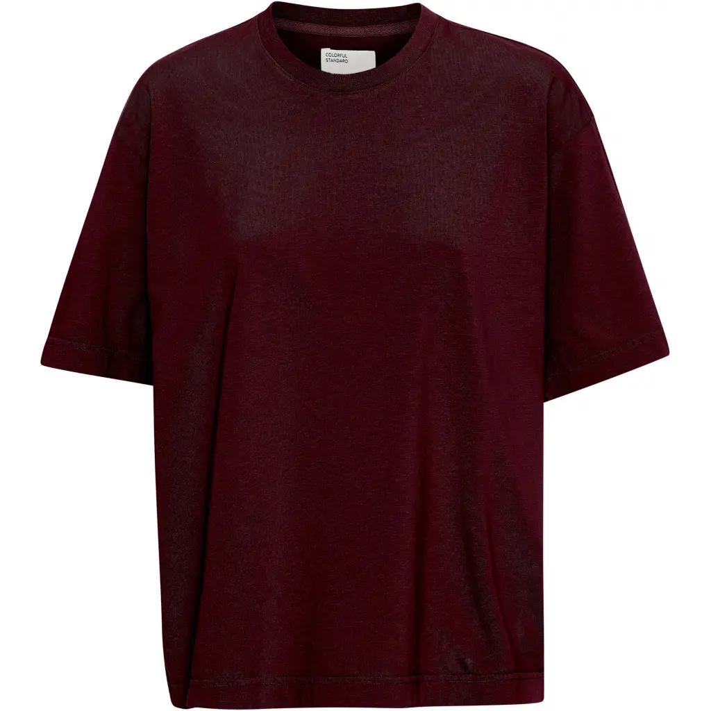 5602991054823 - T-Shirt Damen Organic oversized oxblood red
