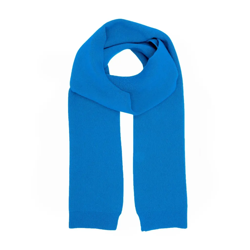 Colorful Standard Unisex Bleu Woolen Scarf Merino Pacific Blue