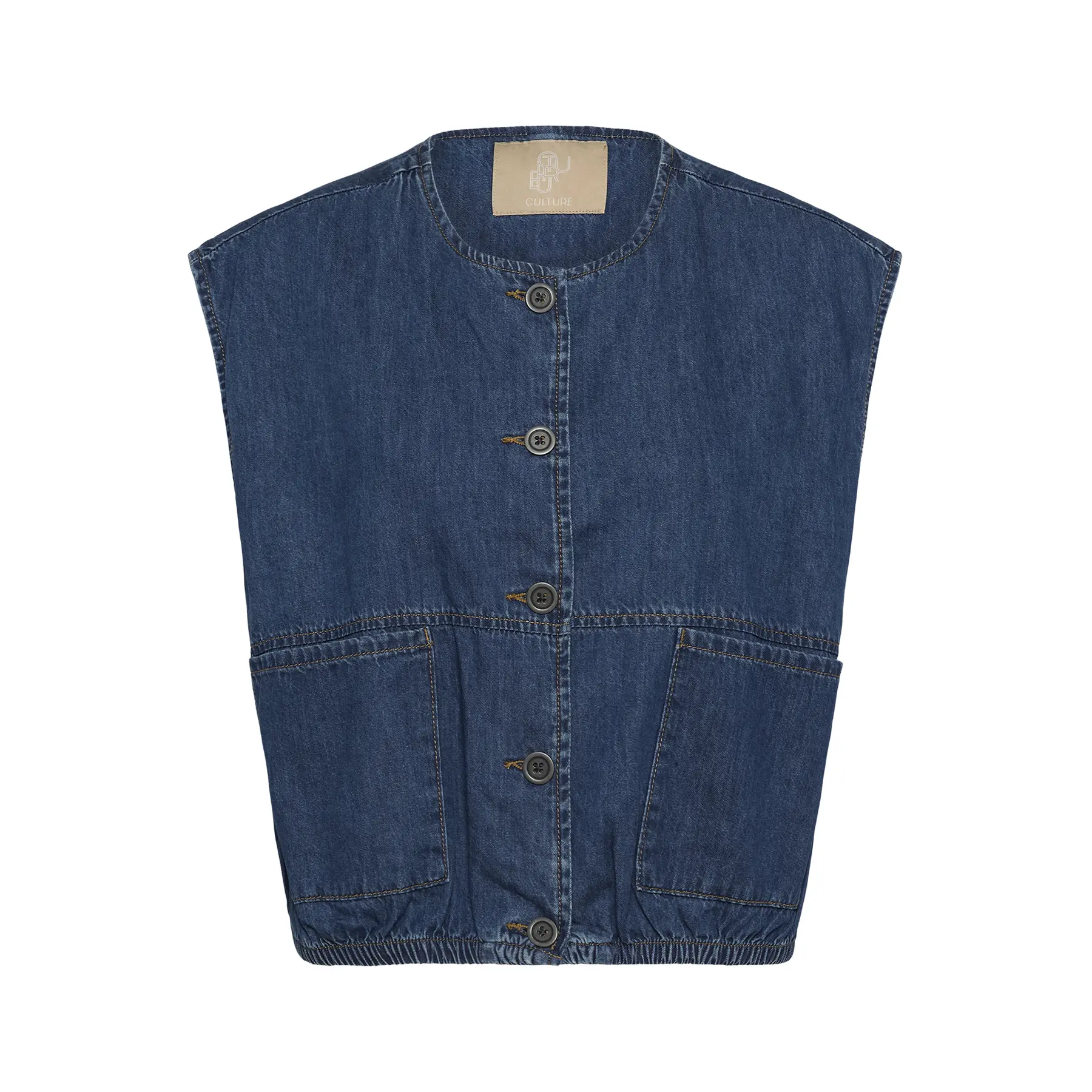 Sleeveless denim jacket for women CULTURE Lava Arpa