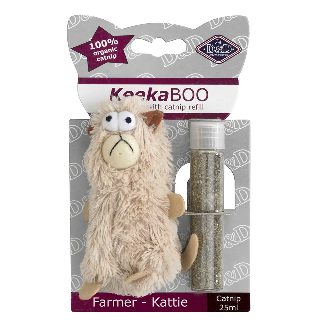 D&D Home Beige Plush Toys For Cats Farmer Kattie