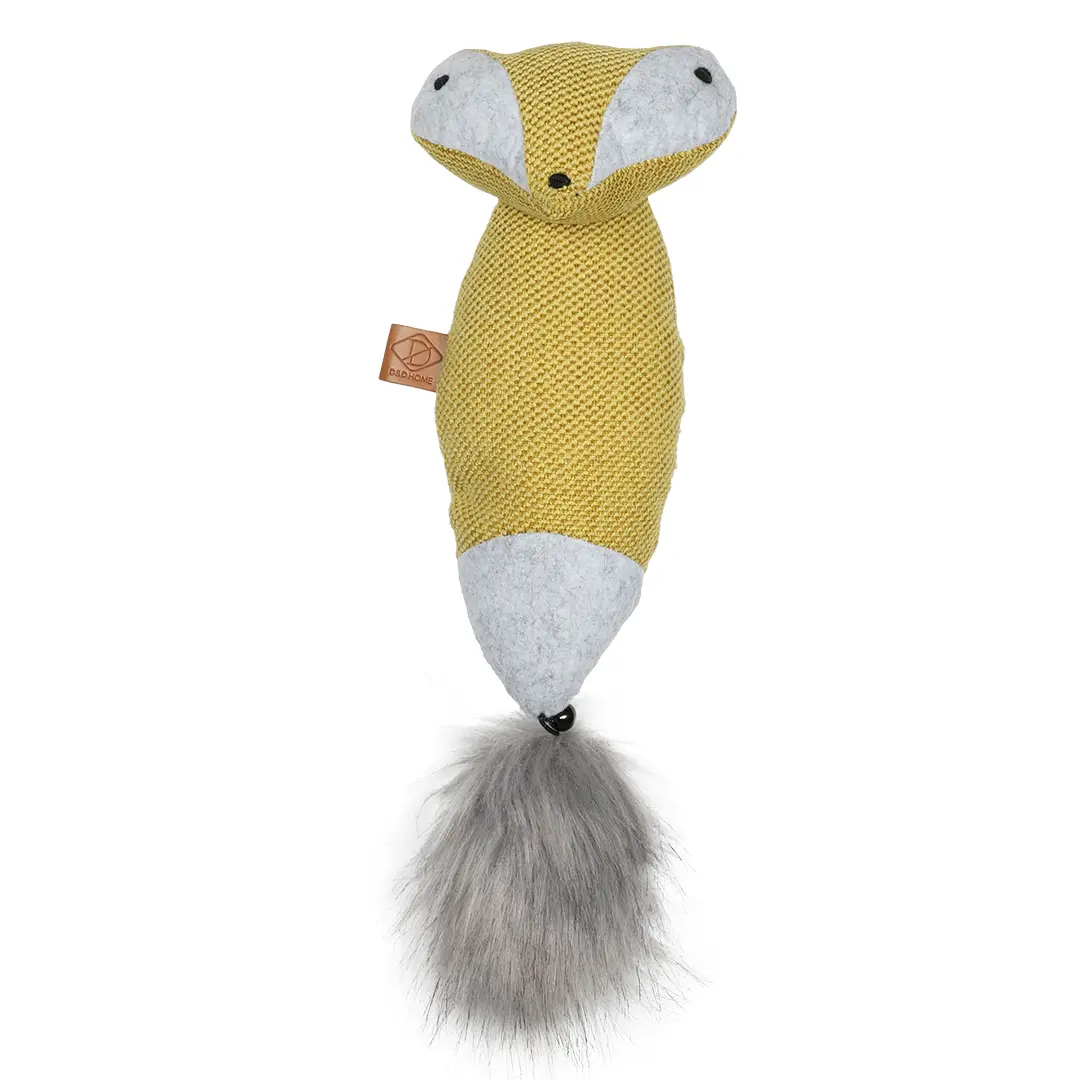 D&D Home Jaune Plush Cat Toy Caterpillar With Catnip