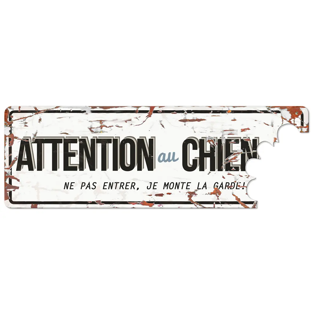 Meilleurs prix pour Panneau d'affichage attention au chien F D&D Home