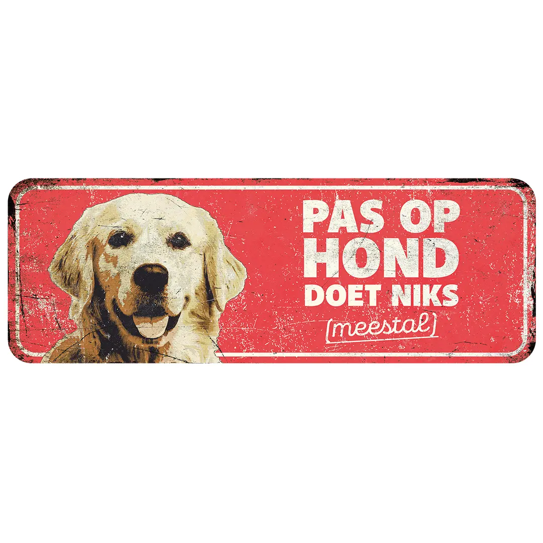 Meilleurs prix pour Panneau d'avertissement golden retriever fr D&D Home