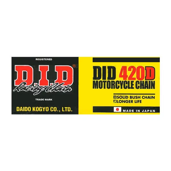 ChaÃ®ne de transmission DID 420D 104 maillons noir avec attache rapide