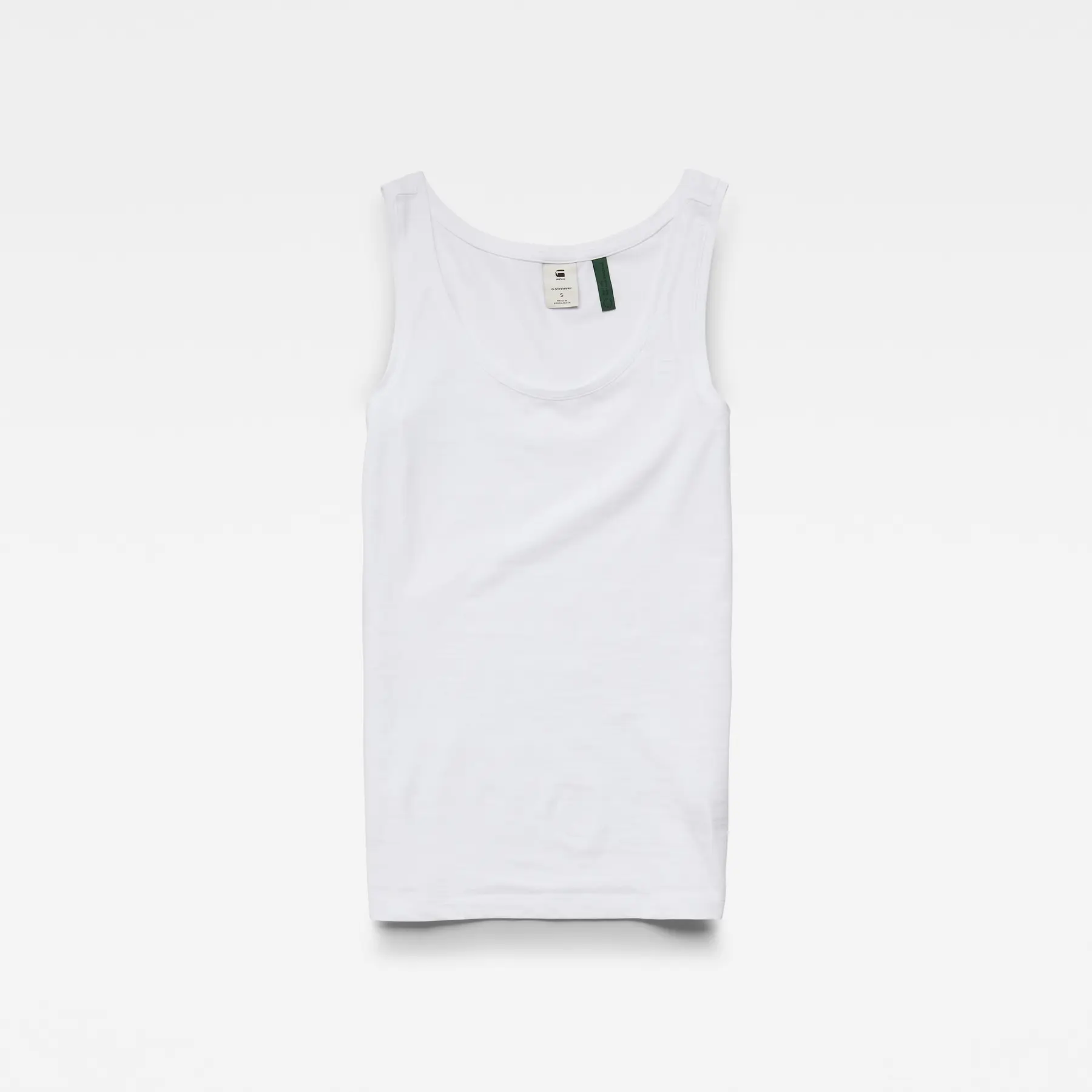 8719366872757 - Basic Round Neck Tanktop - Weiß - Damen