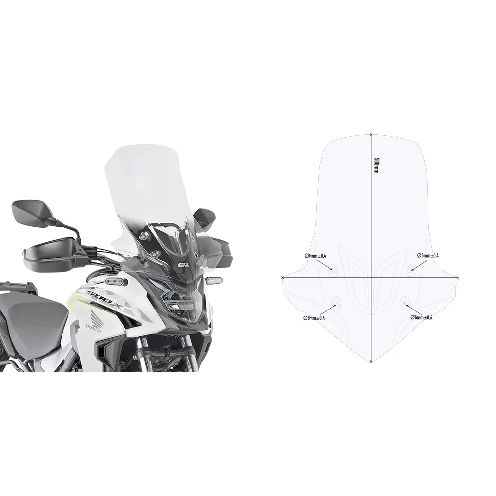 Bulle Motorrad Givi Honda Cb 500 X (2019)