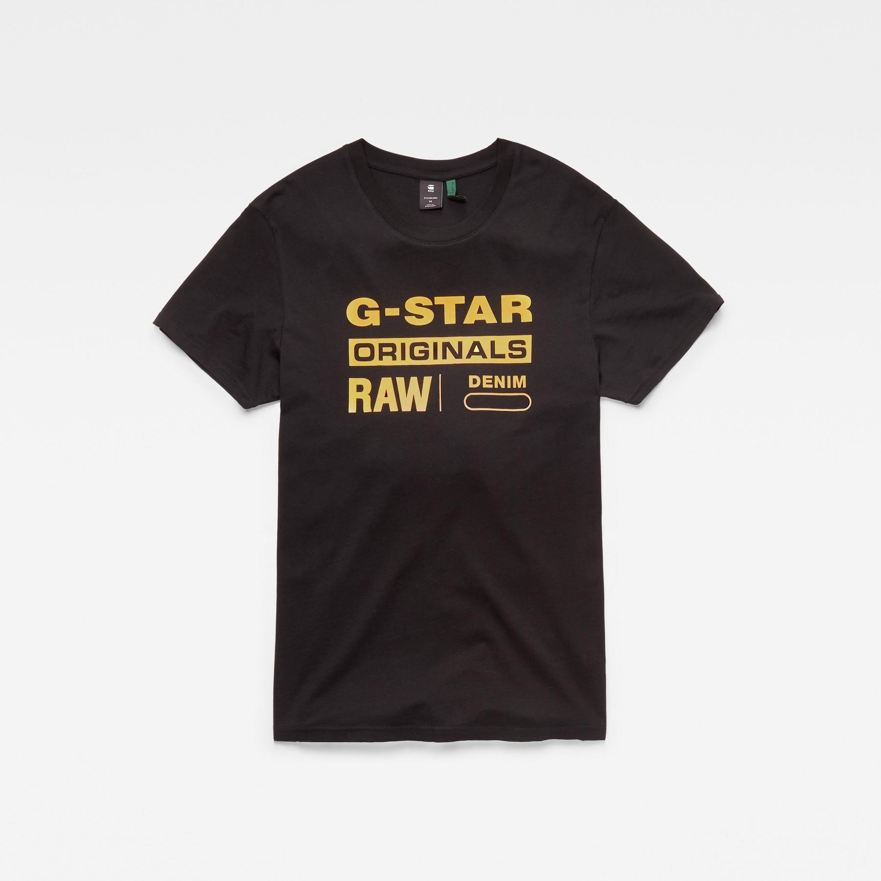 8719767699724 - Raw Graphic T-Shirt - Schwarz - Herren