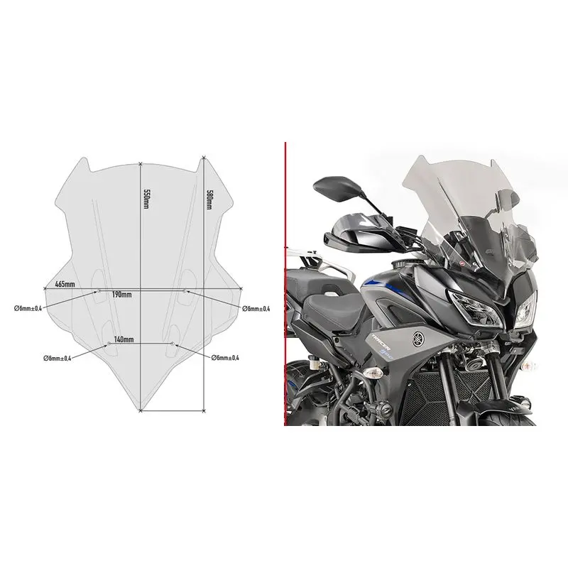 Bulle Motorrad Givi Yamaha Tracer 900/Tracer 900 Gt (18 À 19)