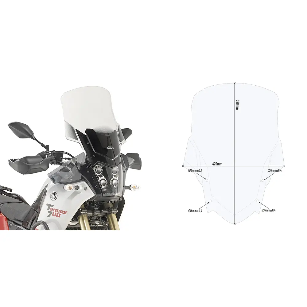 Bulle Motorrad Givi Yamaha Ténéré 700 (2019 À 2020)