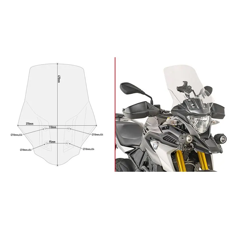 Bulle Motorrad Givi Bmw G 310 Gs (17 À 19)