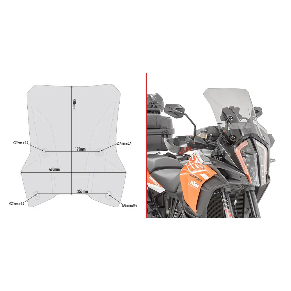 Bulle Motorrad Givi Ktm 1290 Super Adventure R (2017 À 2020)