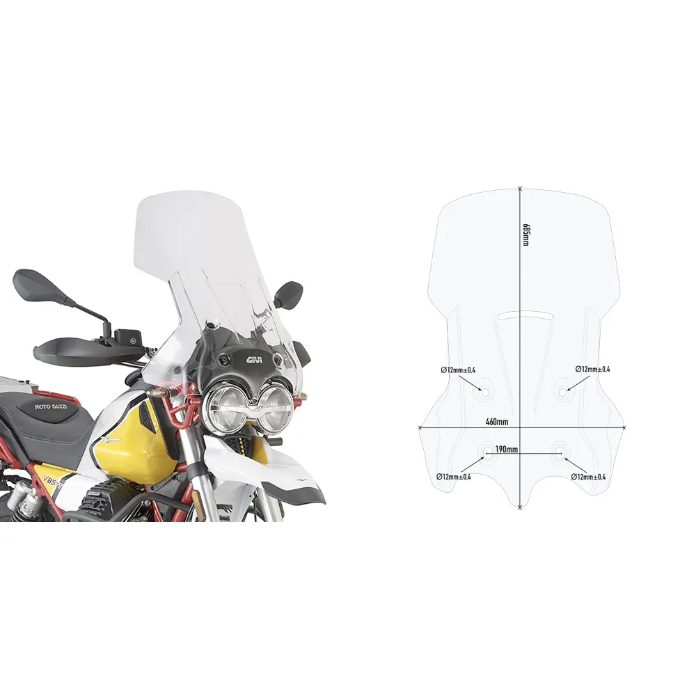 Bulle Motorrad Givi Moto Guzzi V85tt (2019 À 2021)