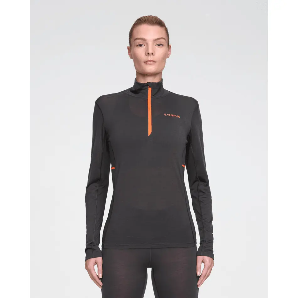 Damen Merinopullover mit halbem Reißverschluss Daehlie Sportswear Performance