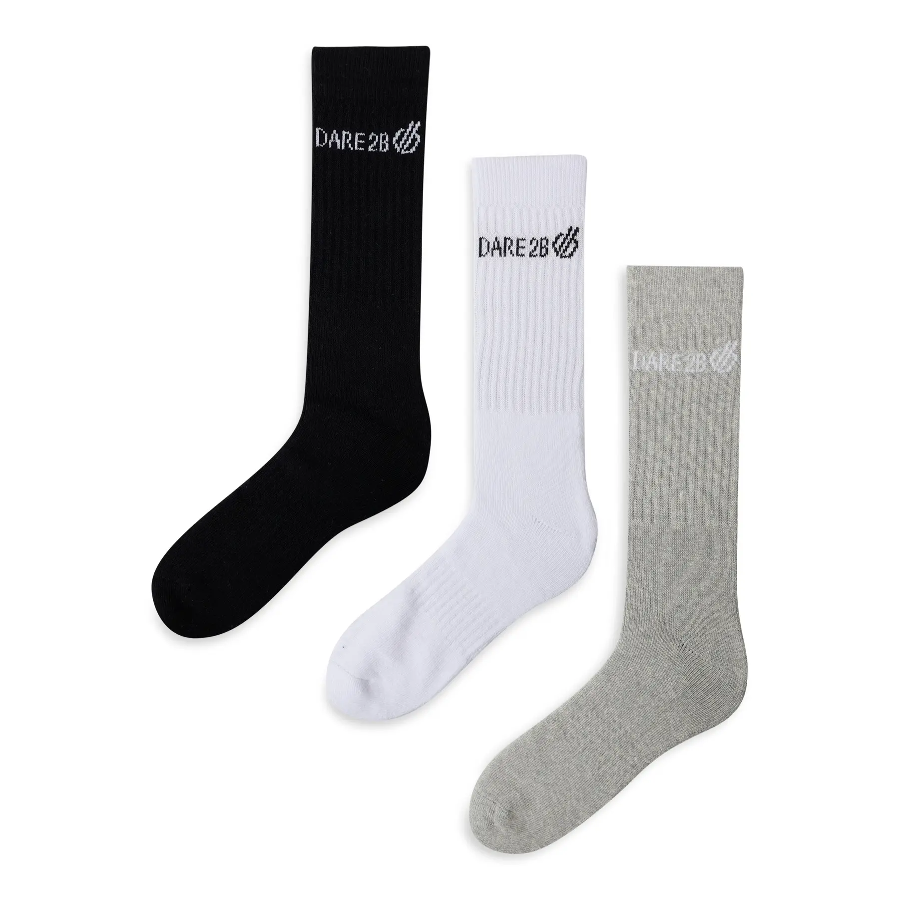 Dare 2B Unisex Noir Football Socks Movement Crew (X3)