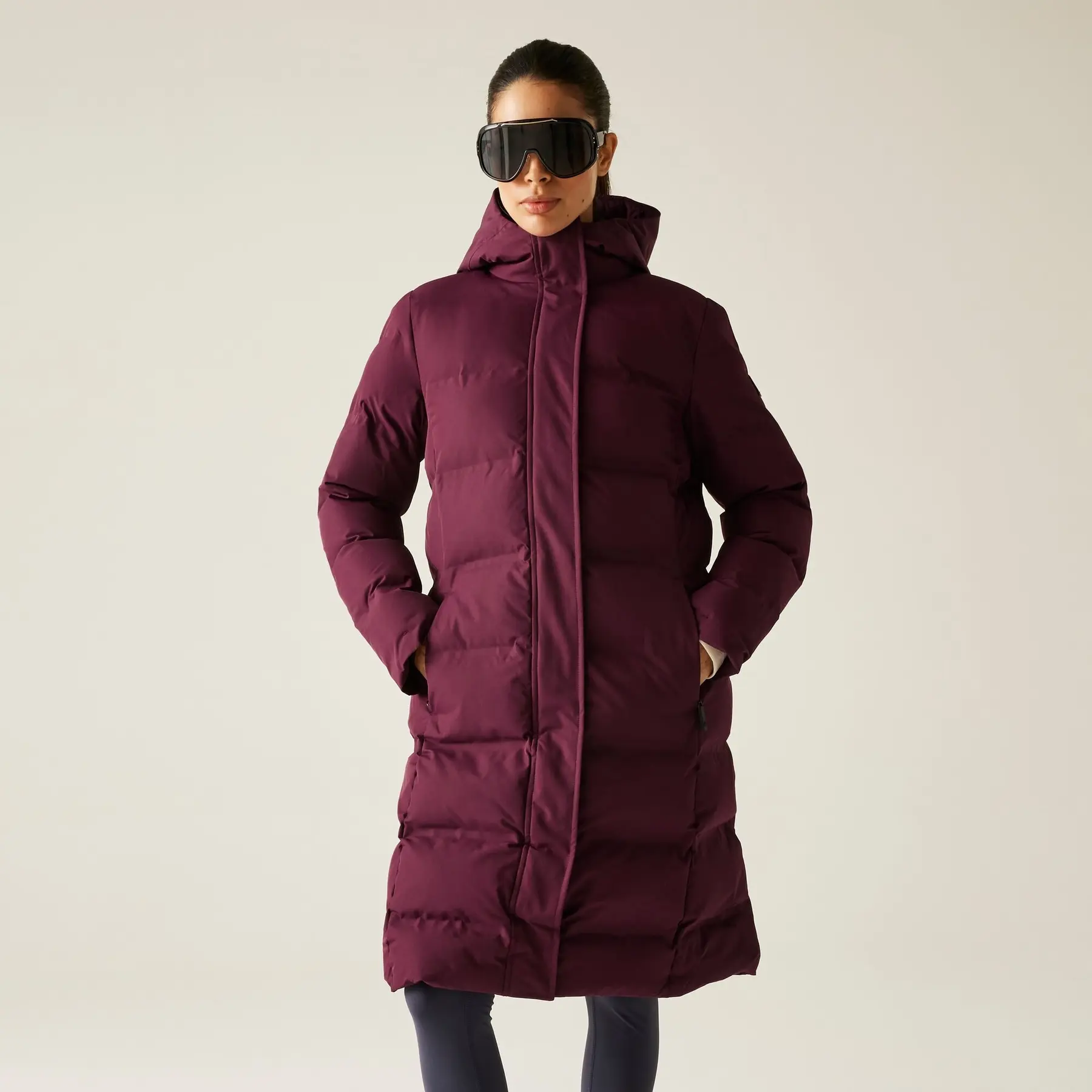 Women's long hooded down jacket Dare 2B Wander
