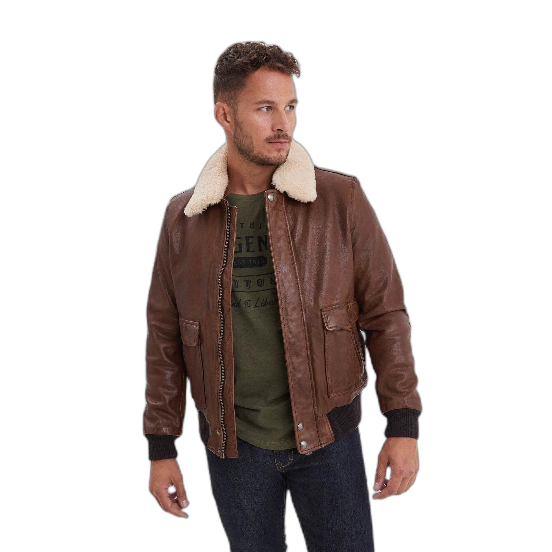 3665653597313 - Lederjacke mit Pelzkragen Corsair