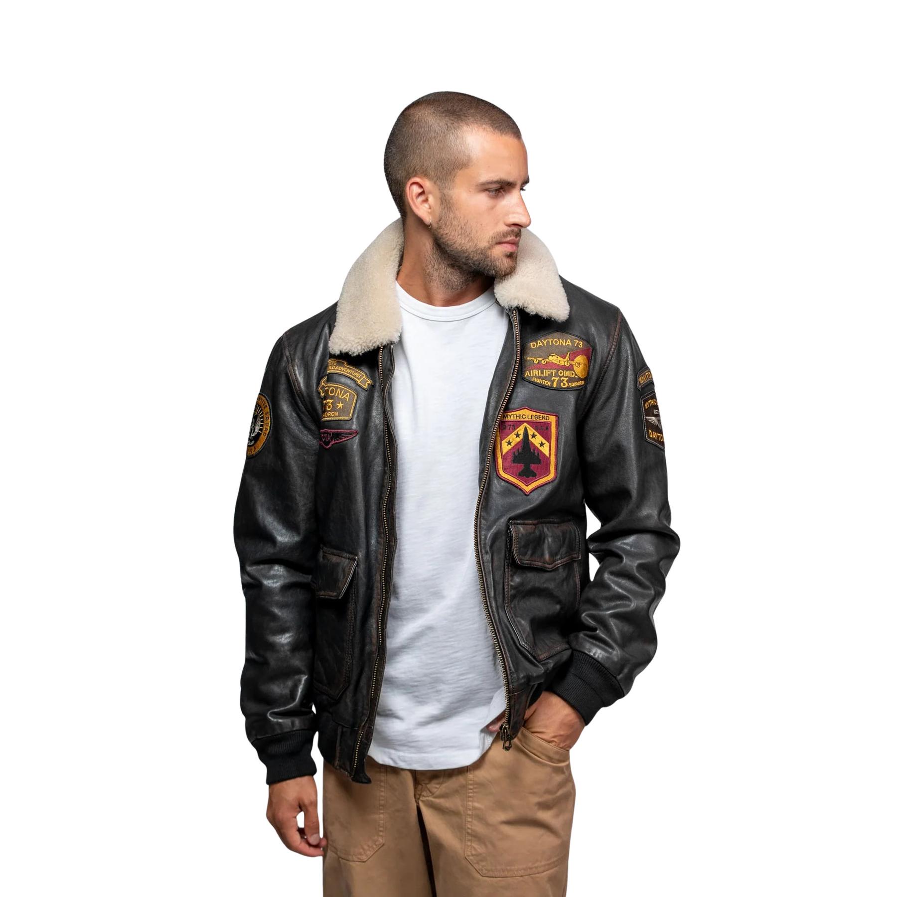 3665654227004 - Fliegerjacke aus Leder Mock