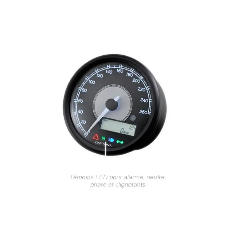 Nadelzähler mit lcd-drehzahlmesser Daytona Velona 260km/h