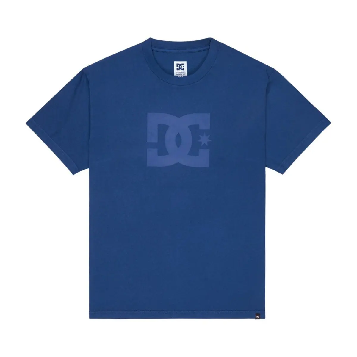 Dc Shoes Men's Bleu T-Shirt Star Pigt Dye