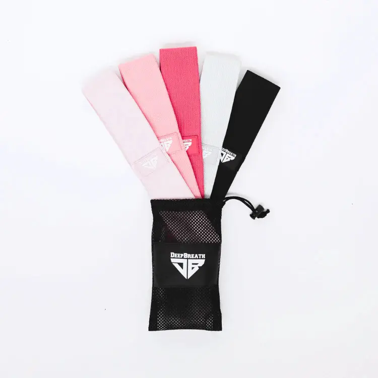 Deep Breath Unisex Rose Fabric Resistance Band (X3)