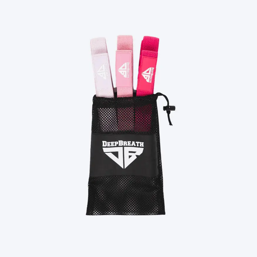 Deep Breath Unisex Rose Fabric Resistance Band (X3)