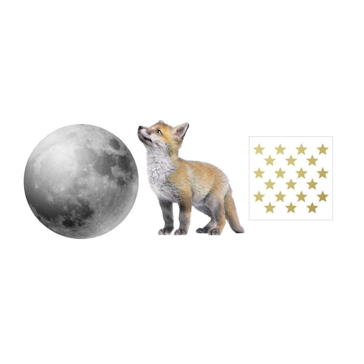 1122009301700 - Baby-Sticker Little Fox And His Friend The Moon Set