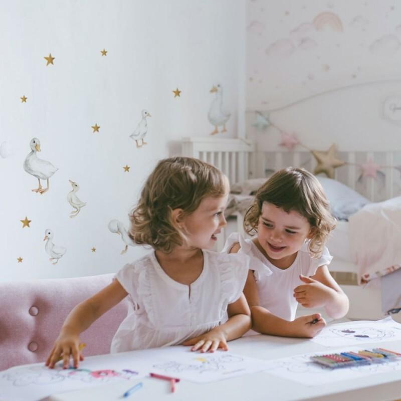 1122009306606 - Baby-Sticker Tip Toe Geese Porticello Set