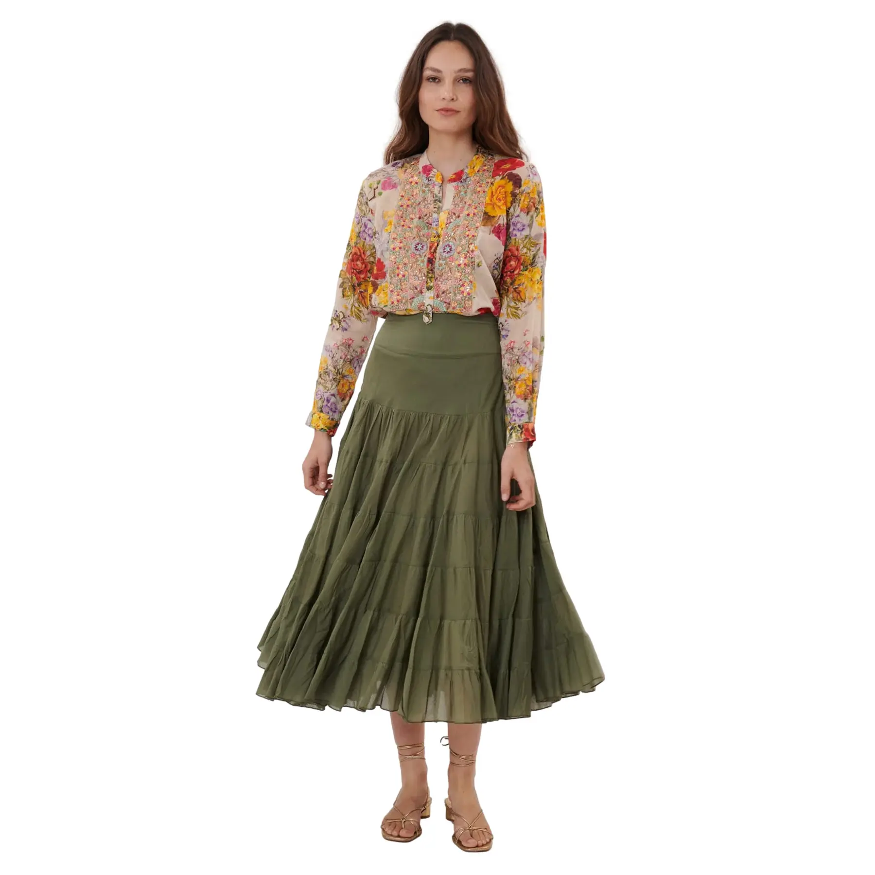 Plisrock Midi für Damen Derhy Velma