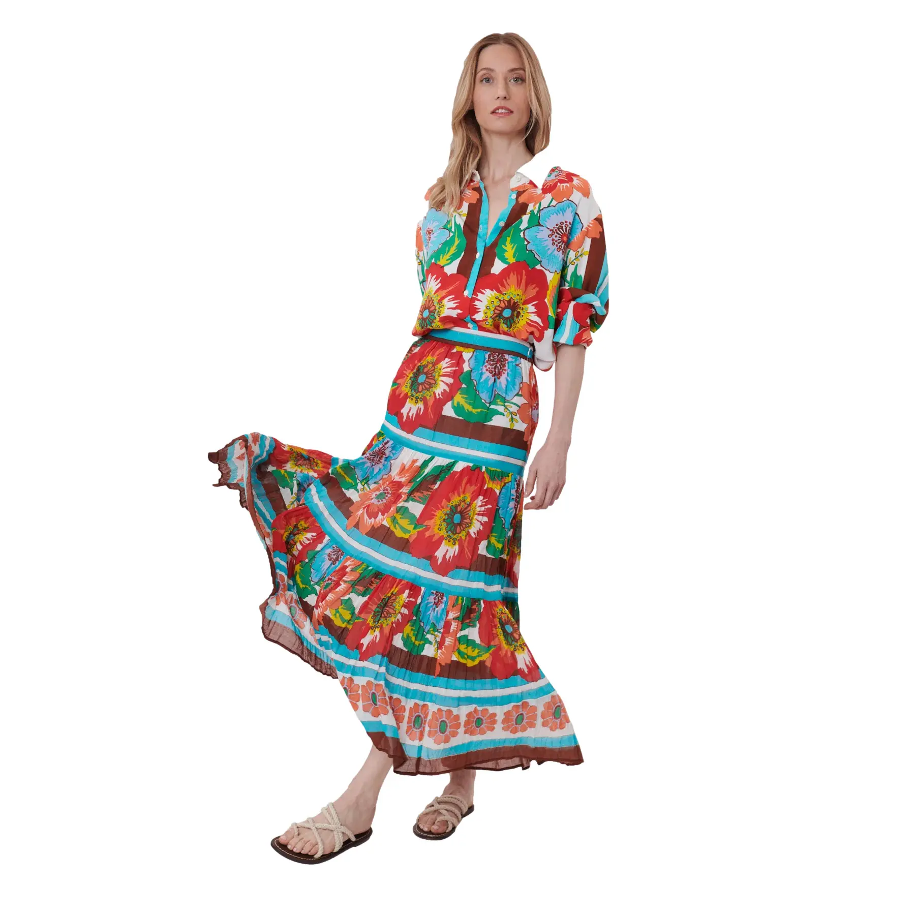 Lange Boho-Rock Frau Derhy Veronique