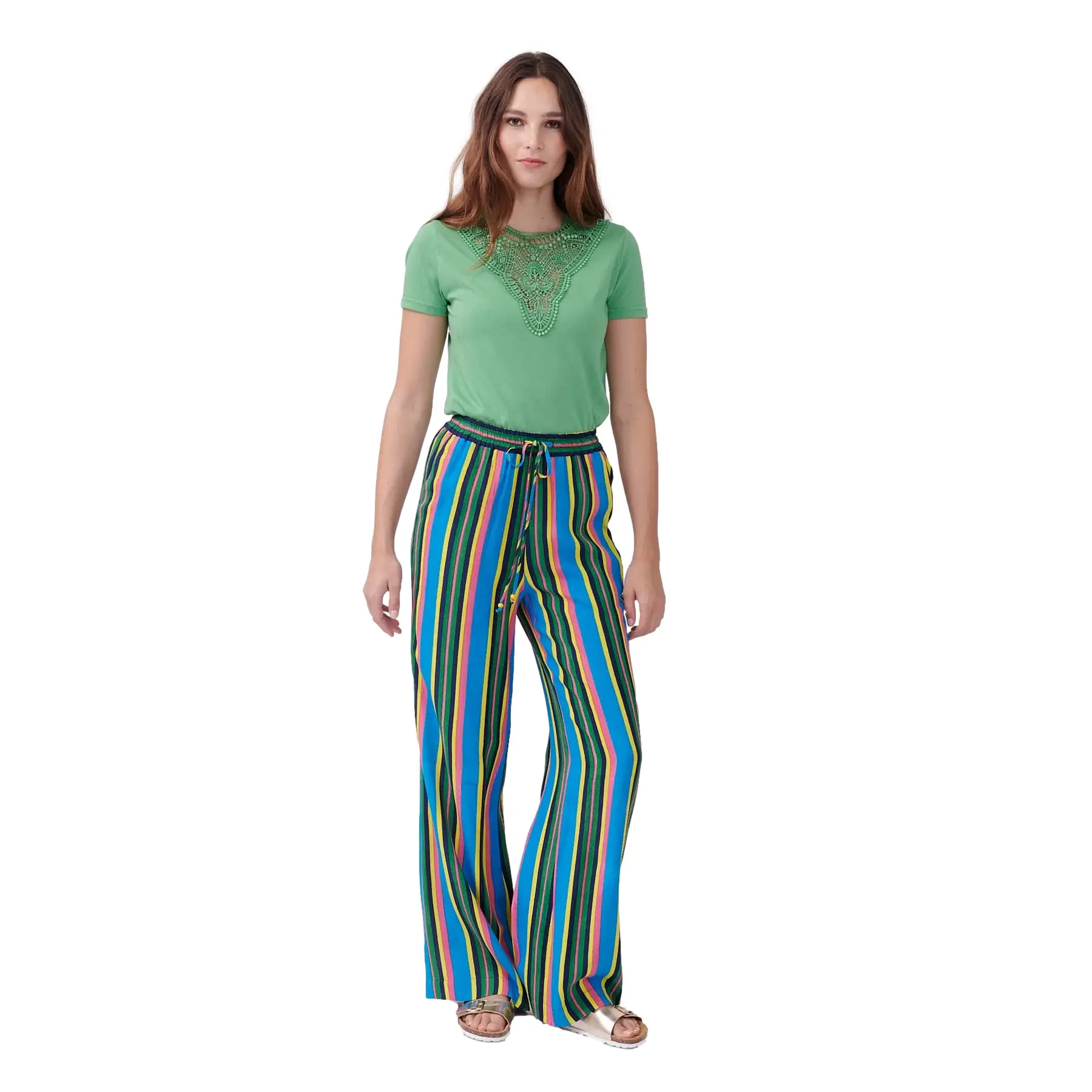 Gestreifte Flügelfhose Damen Derhy Patsy