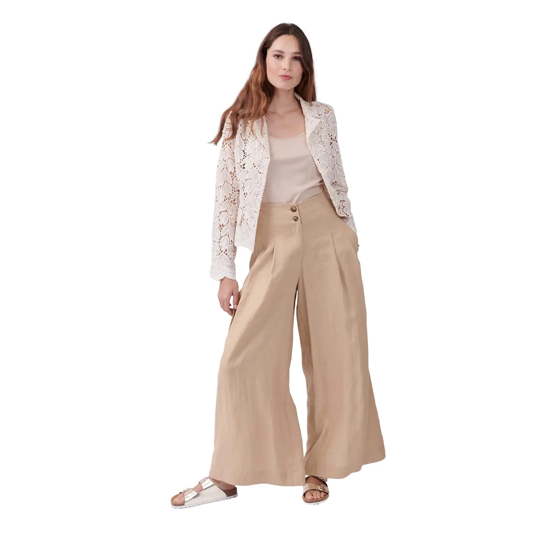 Leinenhose Damen Derhy Paz