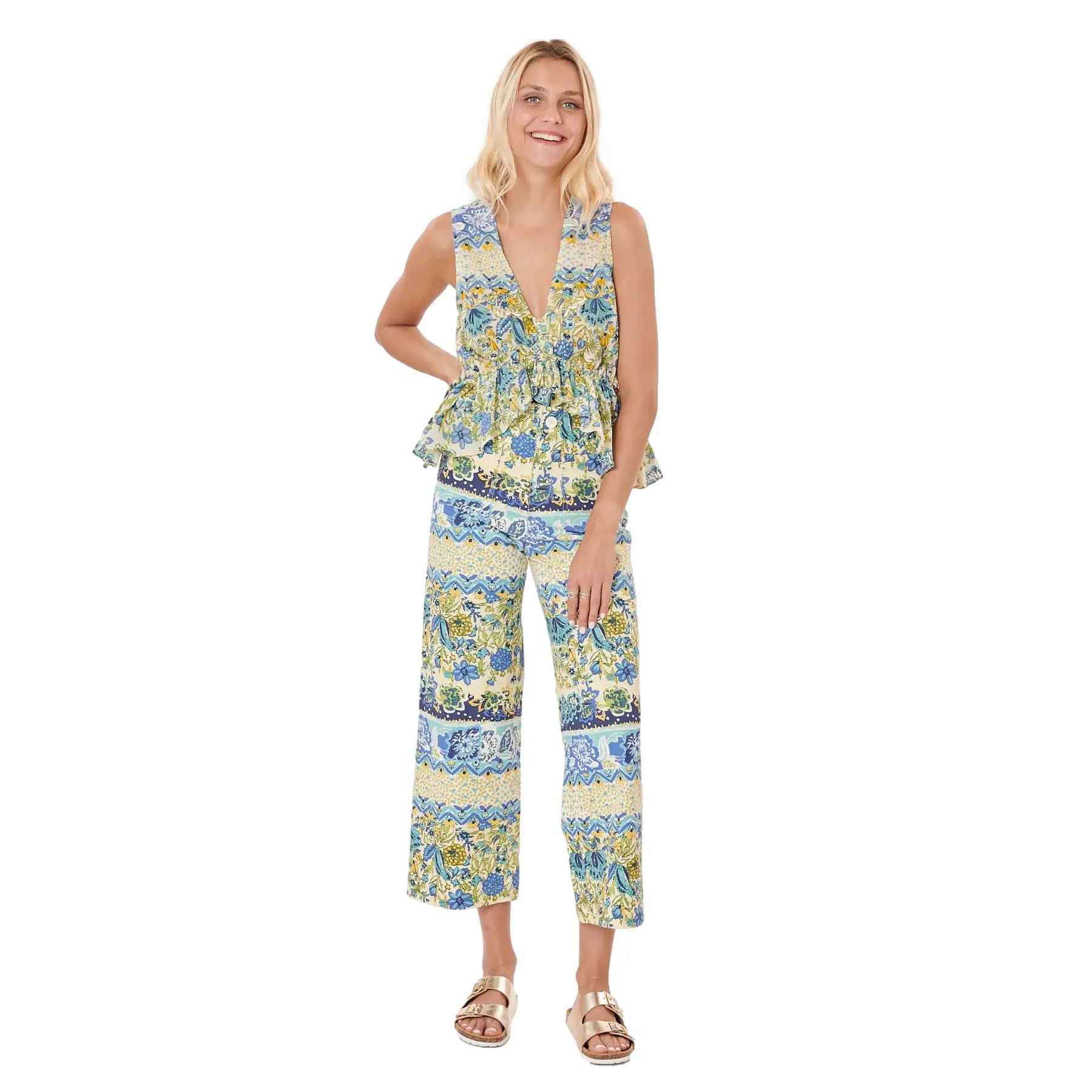 Wide Printed Pants Women Derhy Pelagie