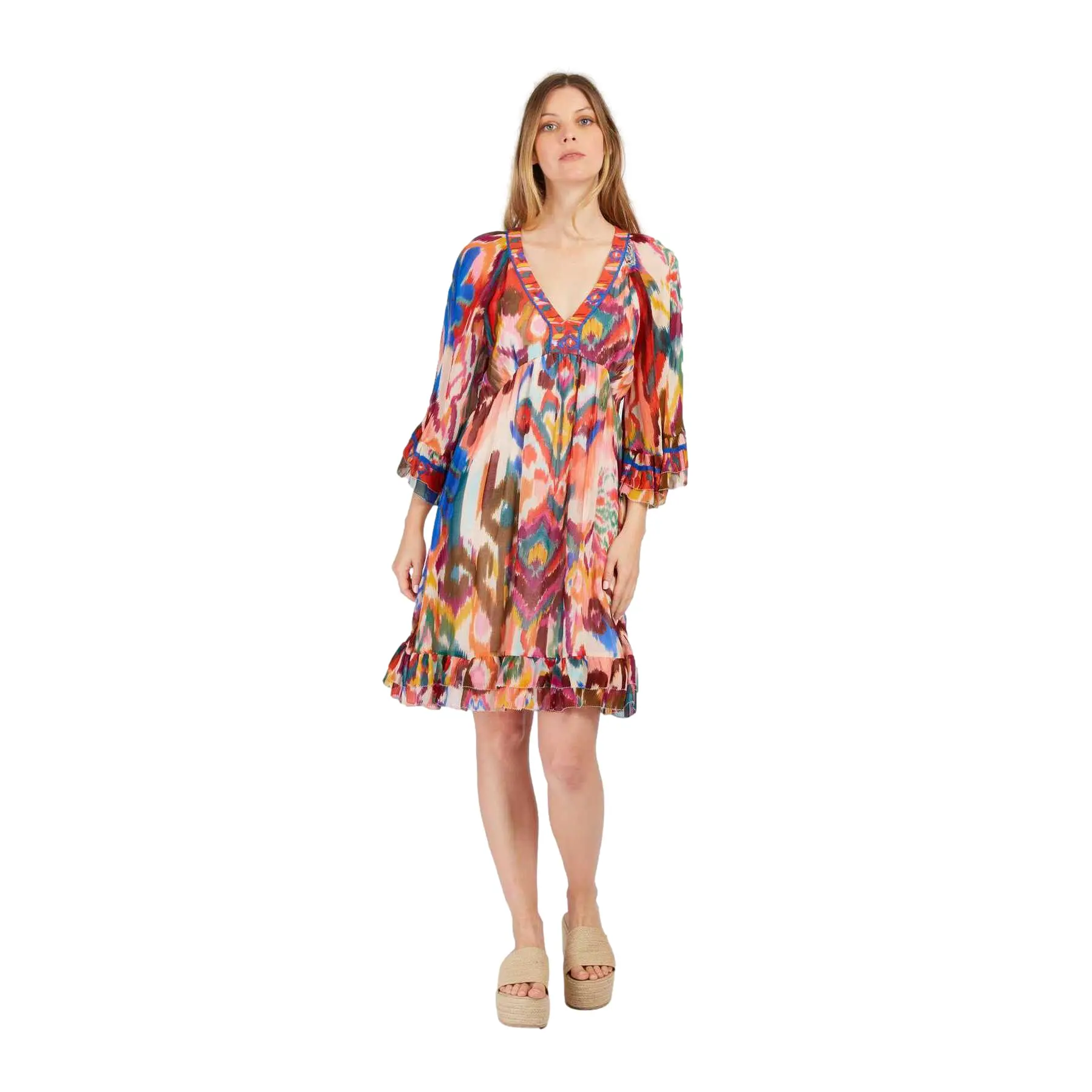 Boho-Flatternde Kleid Damen Derhy Pacotille