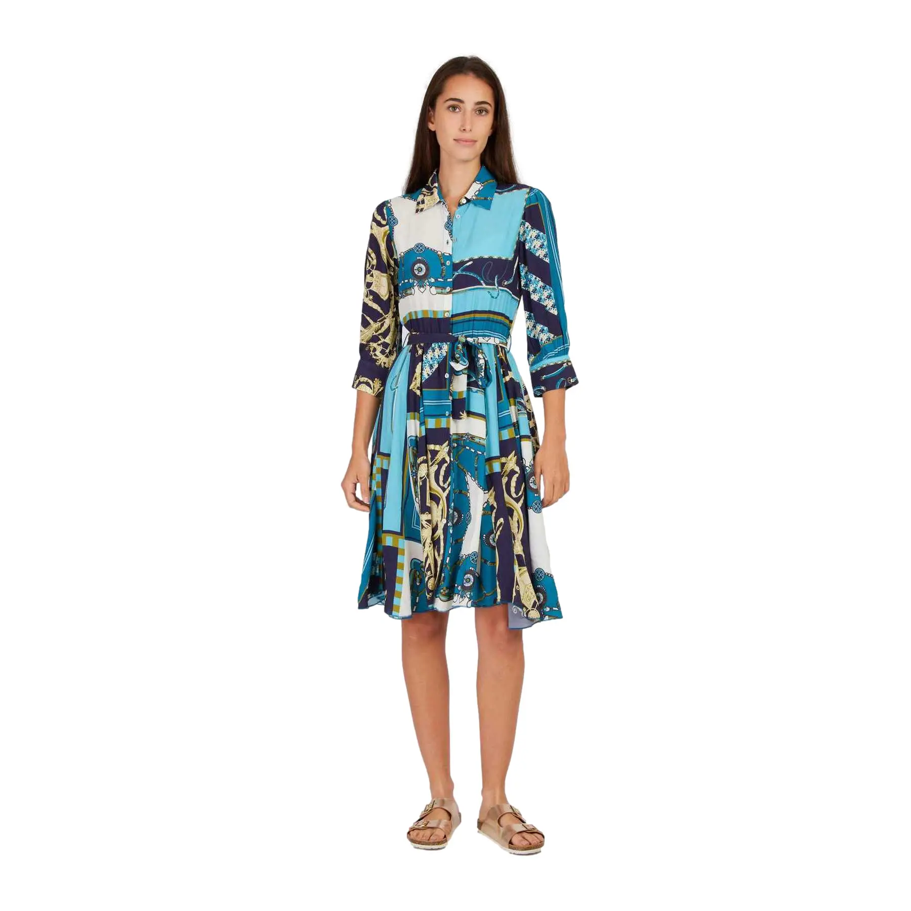 Damen Midikleid mit Druck Derhy Pentecote
