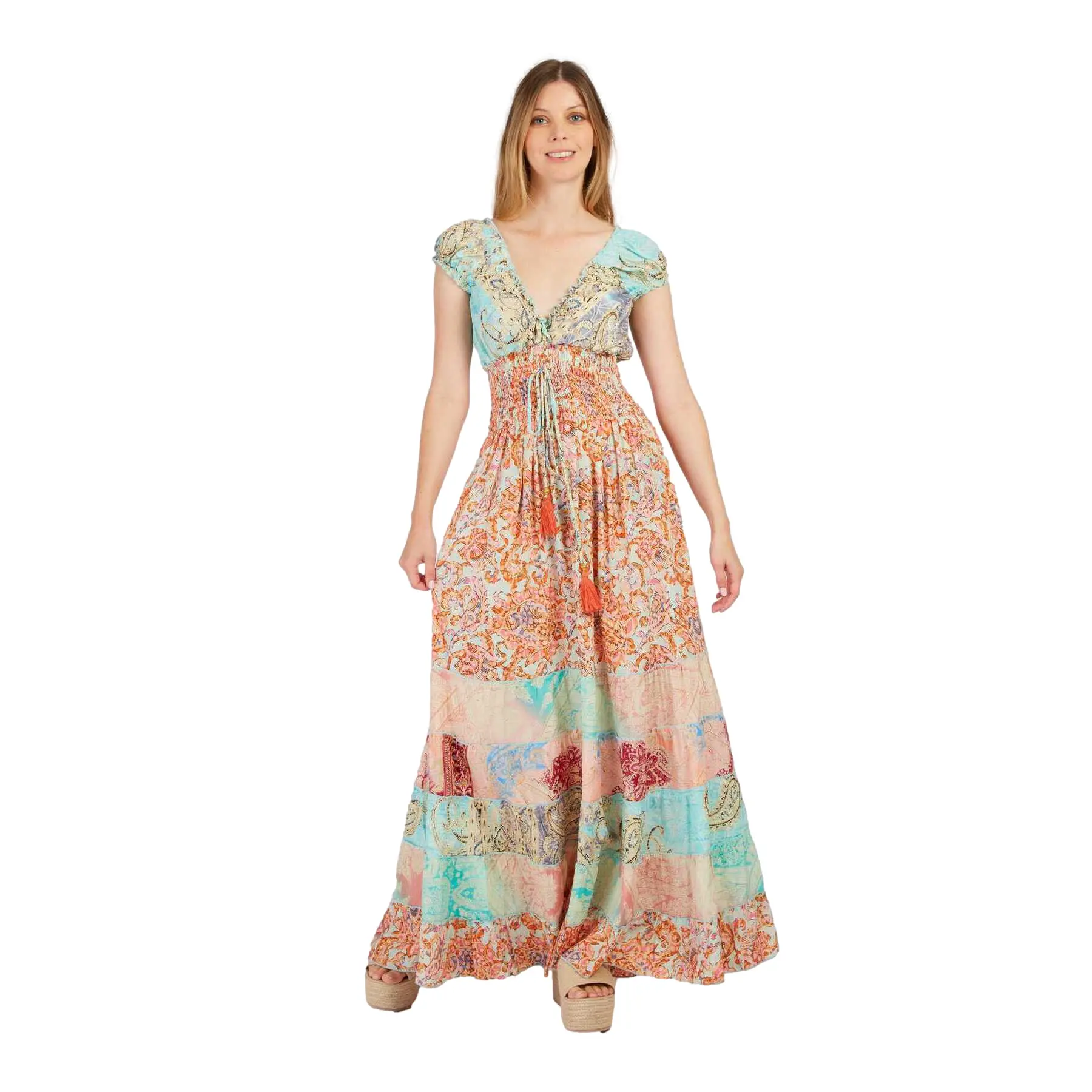 Maxikleid Damen Derhy Petrel