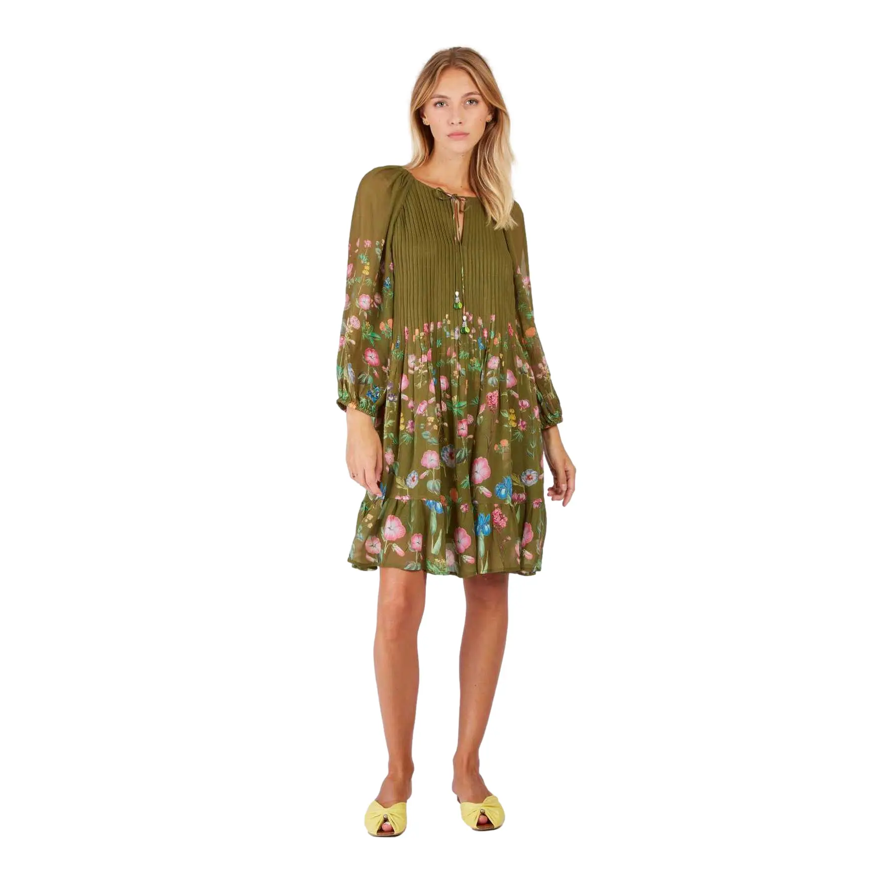 Kleid mit Puffärmeln Damen Derhy Primevere