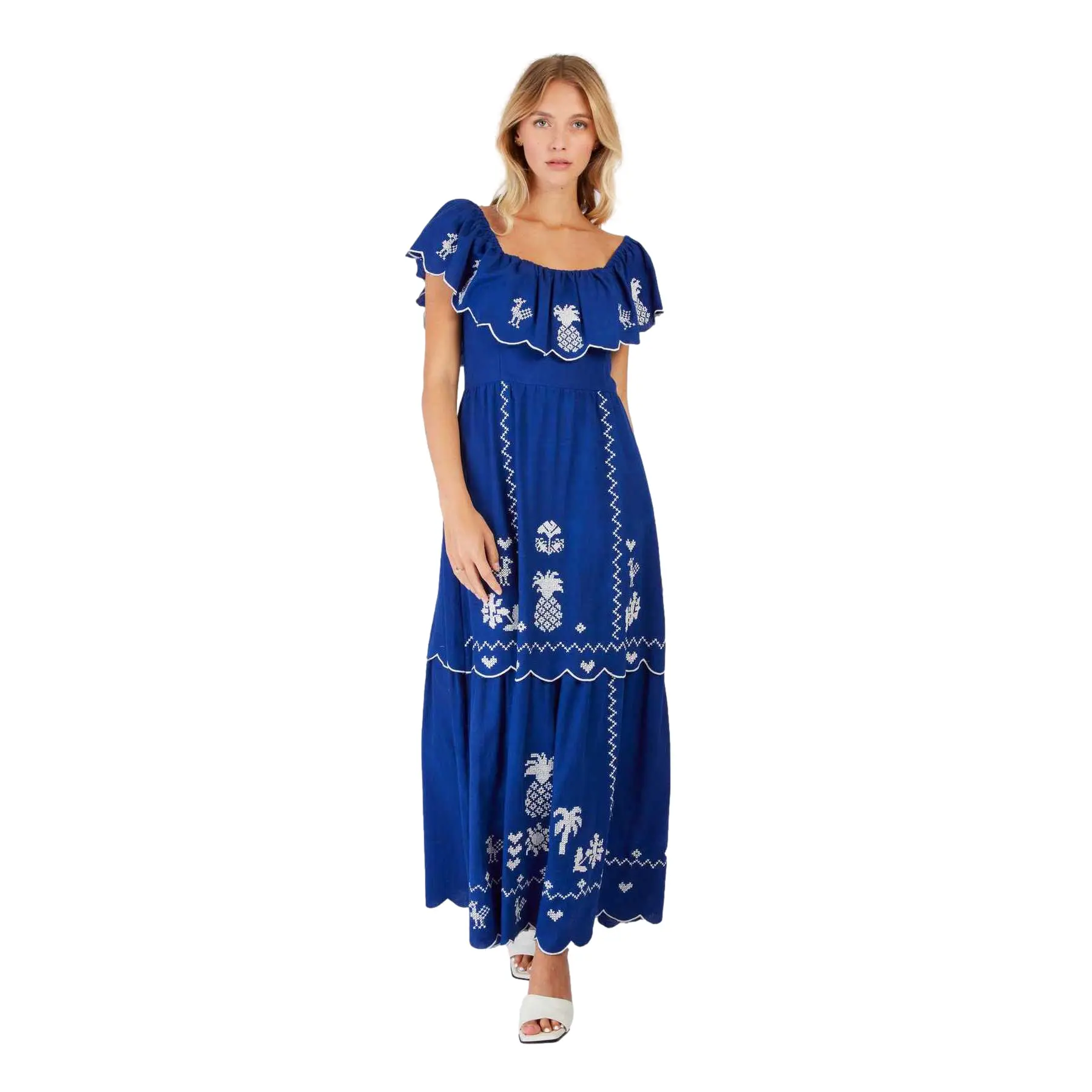 Kurzes besticktes Kleid, Damen Derhy Chance
