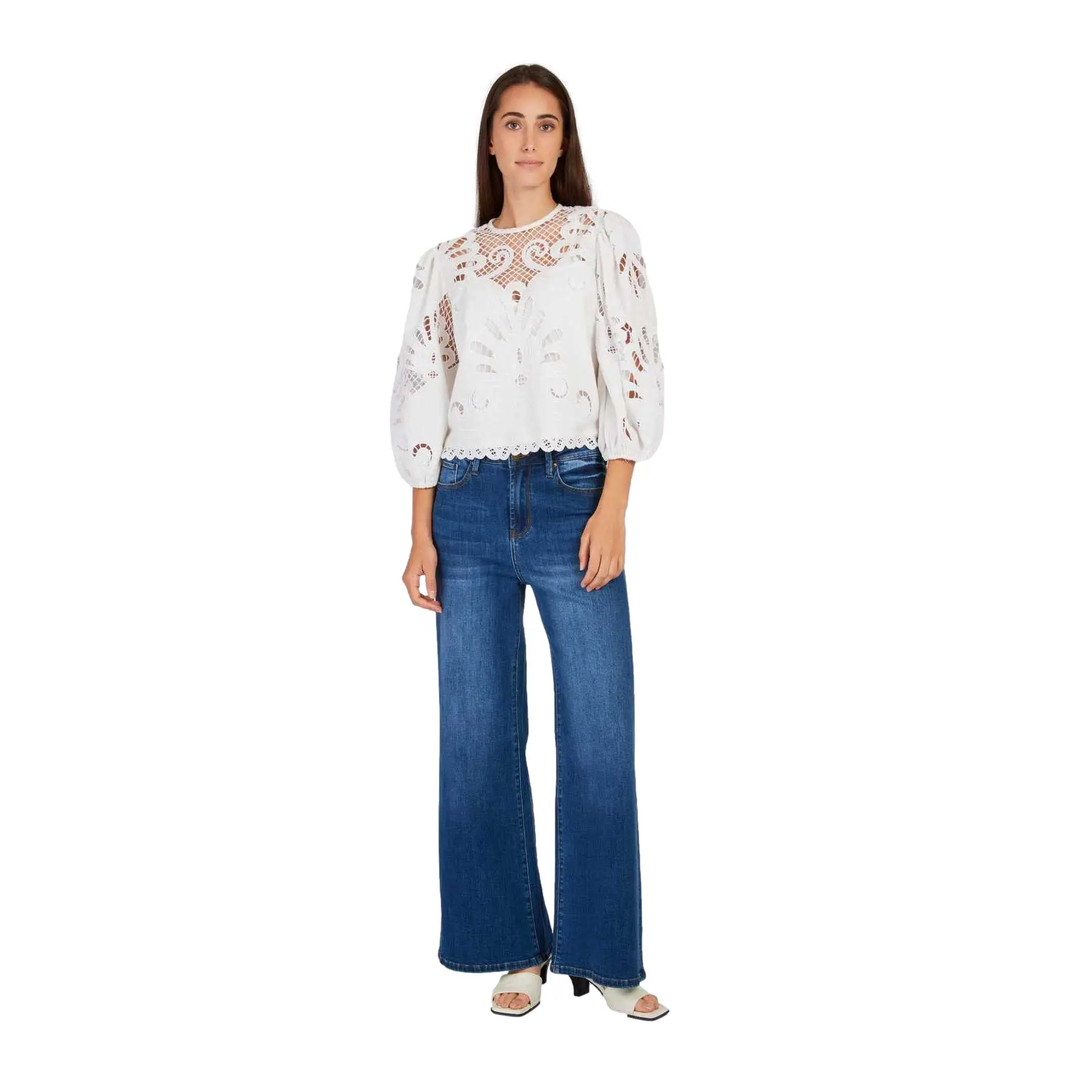 Spitzenbluse, Damen Derhy Bali
