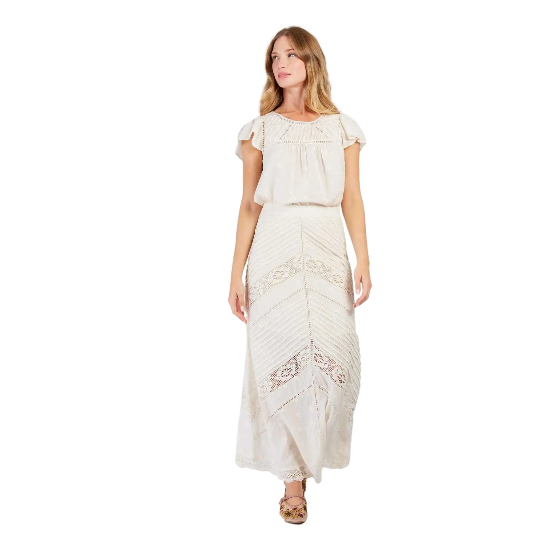 Spitzenbluse, Damen Derhy Bastianne