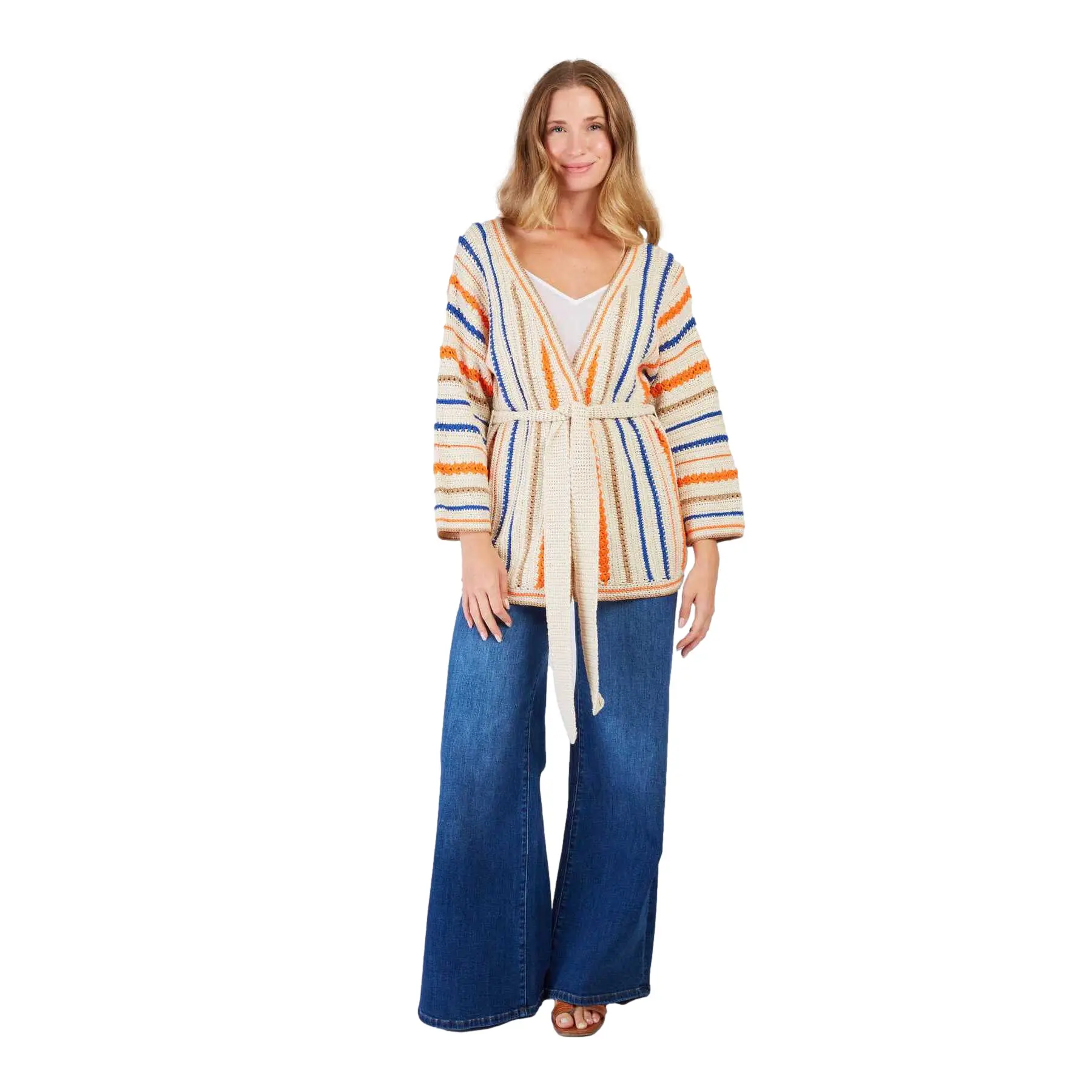 Lange Strickweste Damen Derhy Firmine