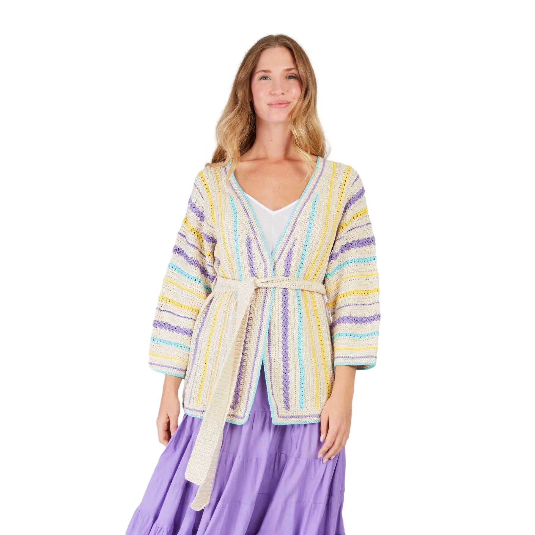Lange Strickweste Damen Derhy Firmine