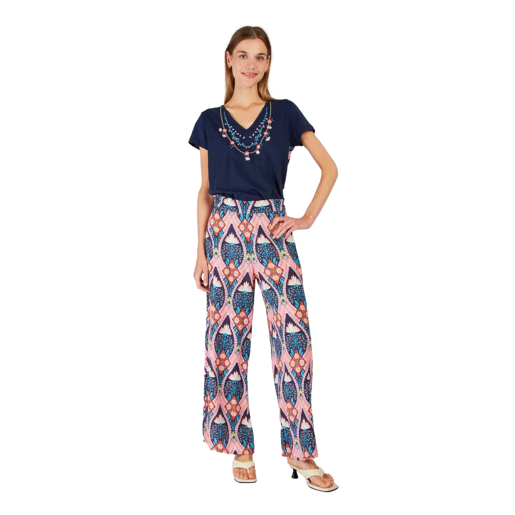 Damen Palazzo-Hose mit Print Derhy Dalila