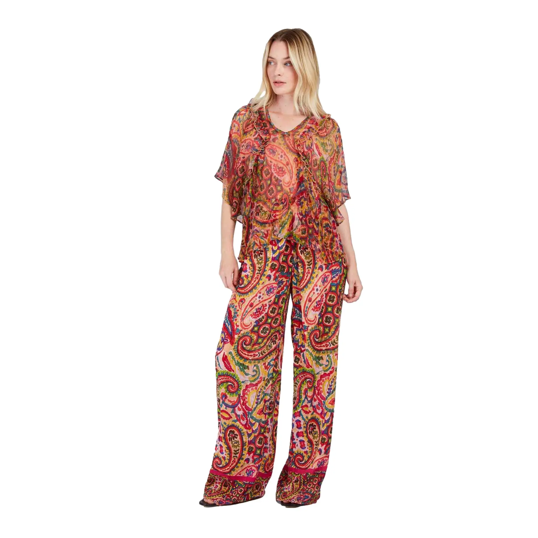 Damen Palazzo-Hose mit Print Derhy Darjeeling