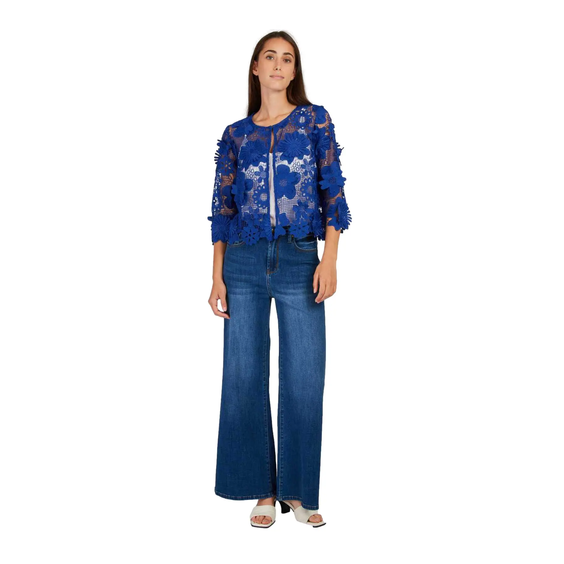 Blumen Spitze Jacke Damen Derhy Jeannette