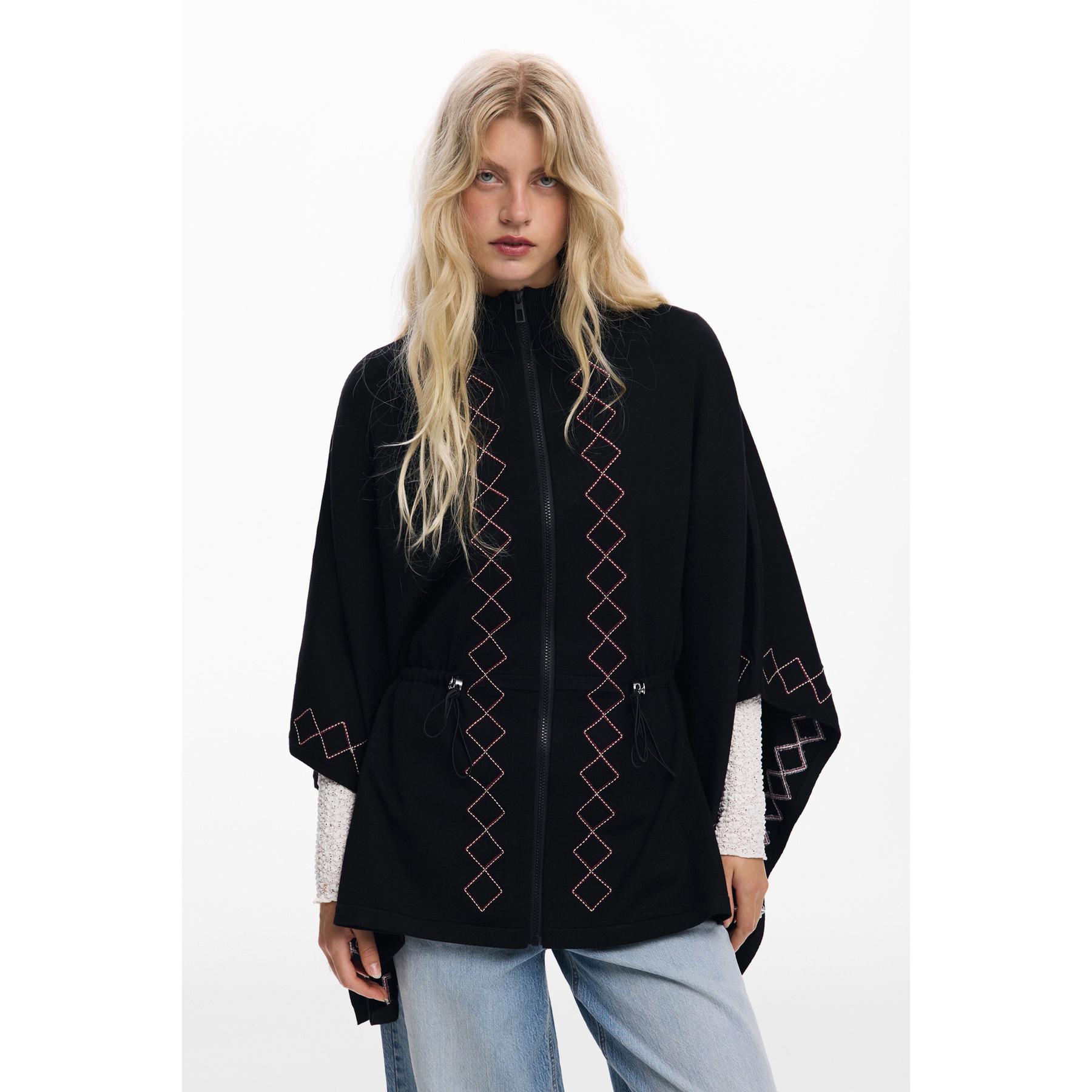 8445110721339 - Bestickter Poncho für Frauen Aldama
