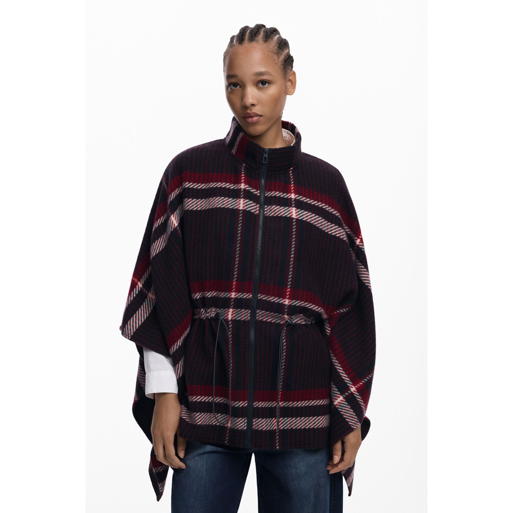 8445110721346 - Karierte Damen-Poncho Aldama