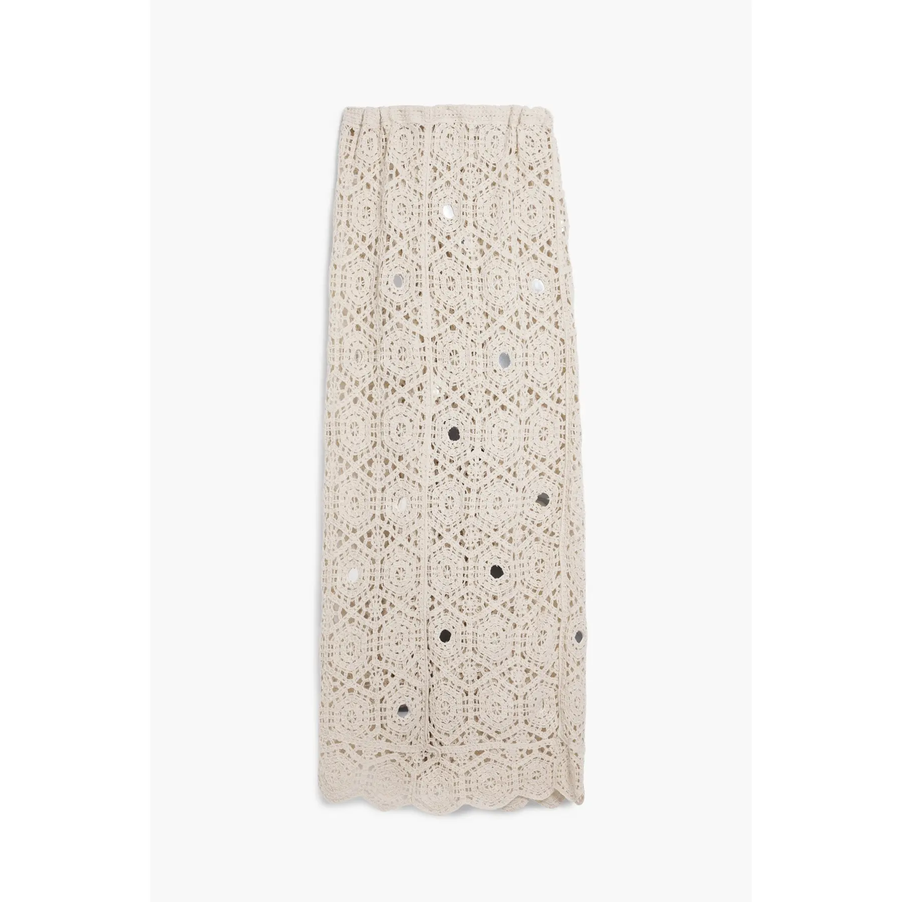 Desigual Women's Blanc Long Crochet Pareo