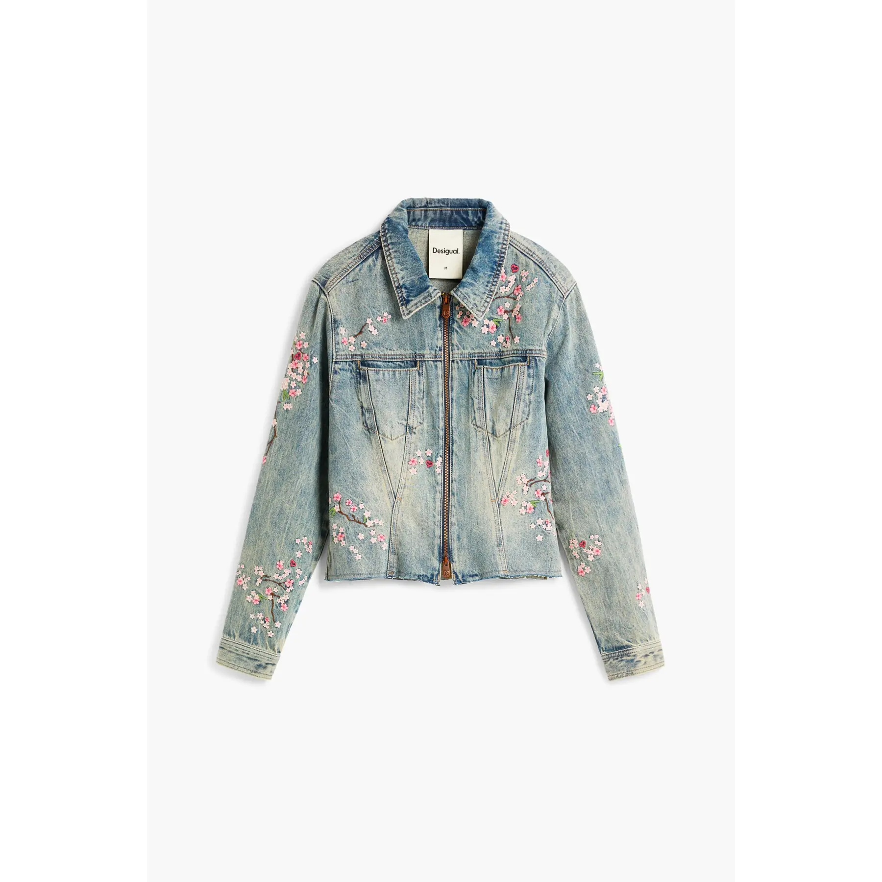 Jeansjacke Damen Desigual Flower Japanese