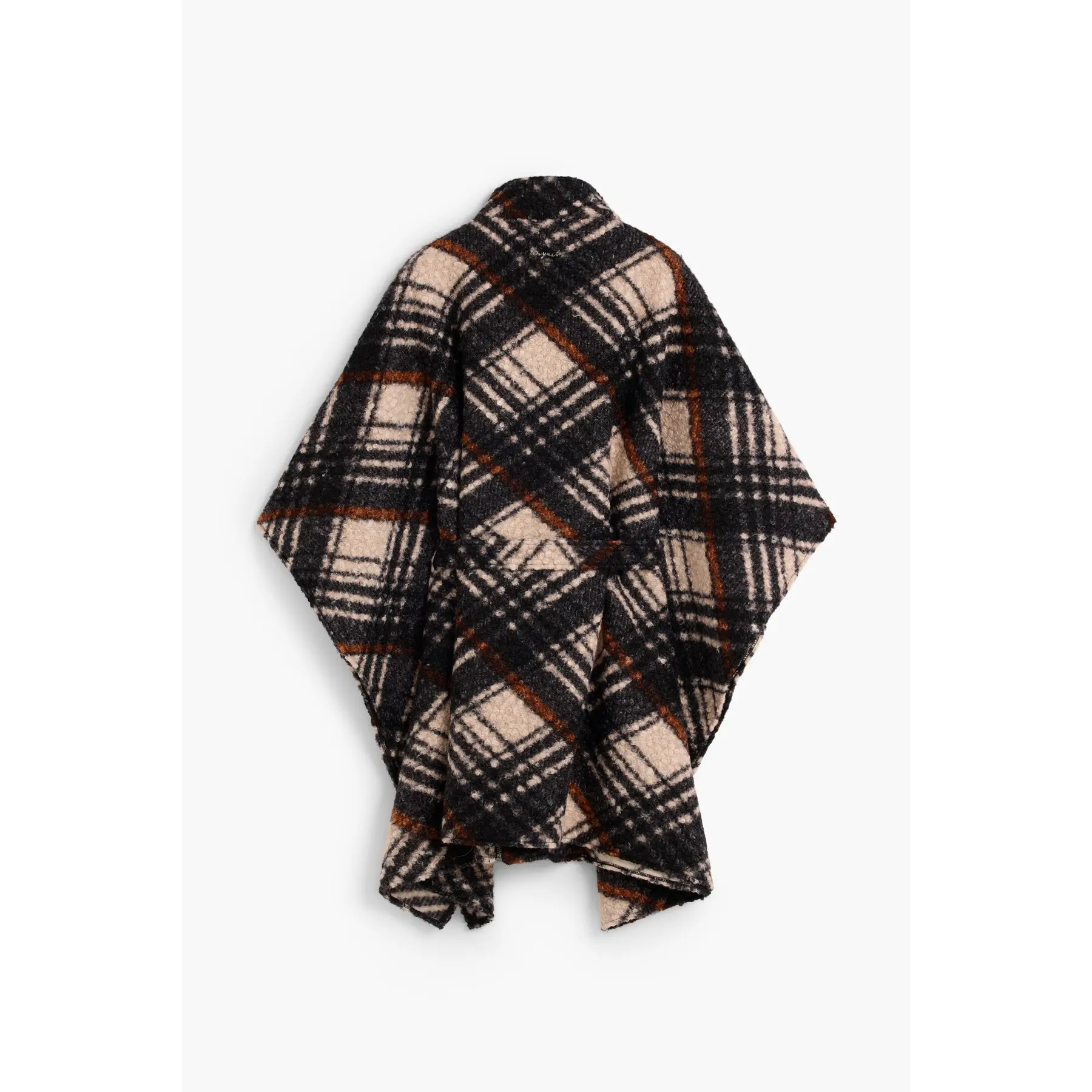 Desigual Women's Multicolore Checked Poncho